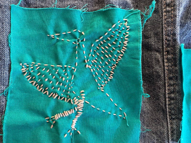 Patchwork mending example