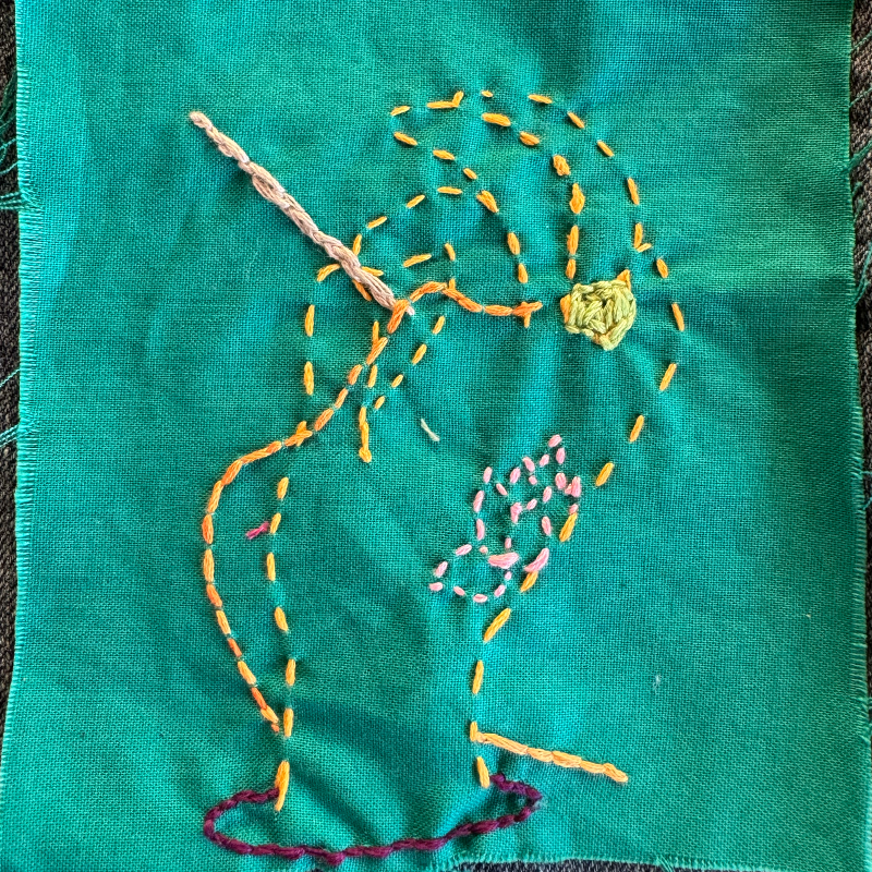 Patchwork mending example