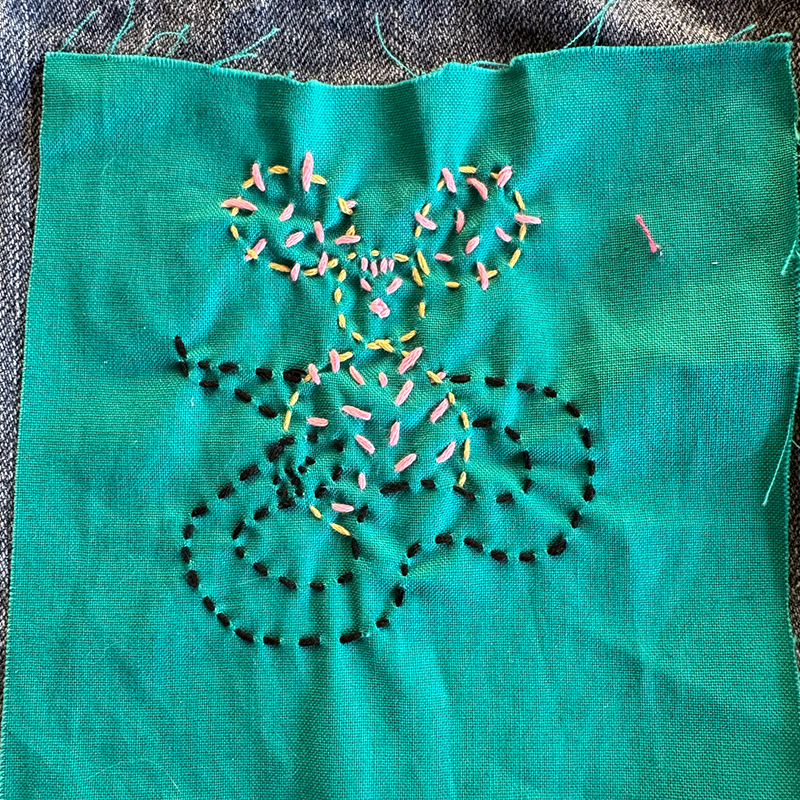 Patchwork mending example